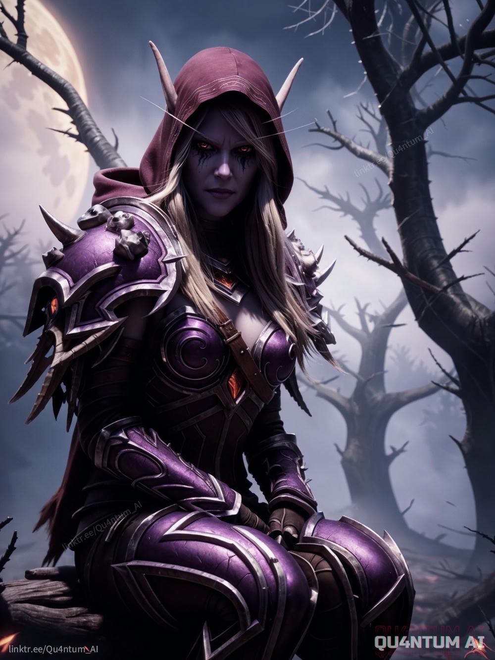 AI Sylvanas Windrunner - Elf World Of Warcraft Blizzard WoW Ranger Horde High