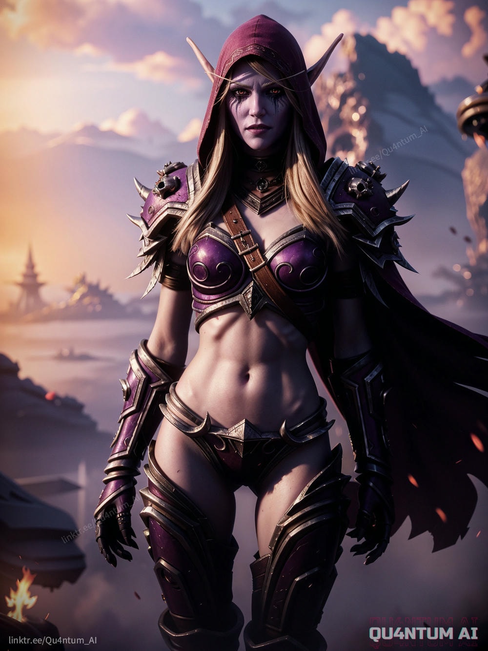 AI Sylvanas Windrunner - Elf World Of Warcraft Blizzard WoW Ranger Horde High