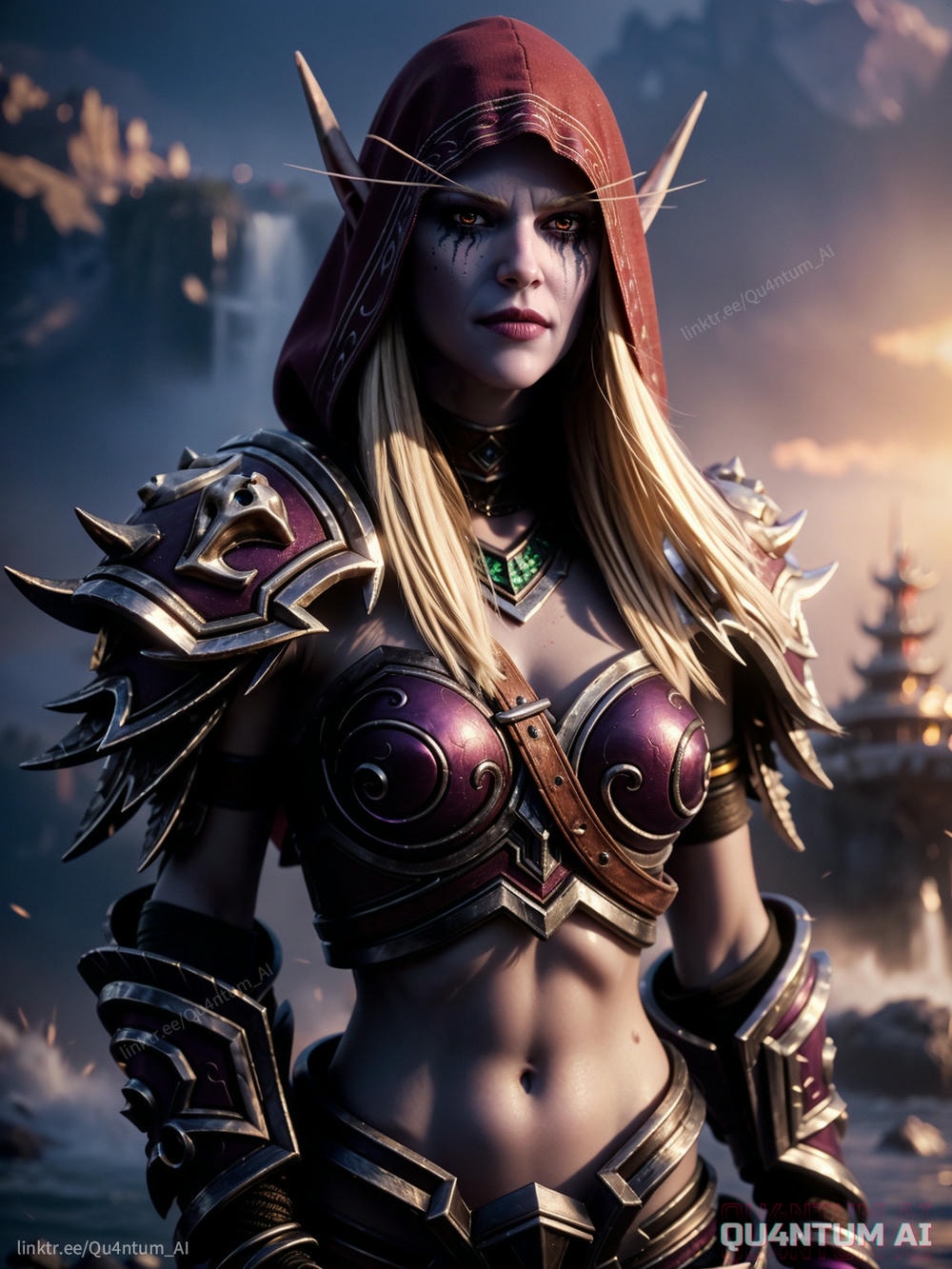AI Sylvanas Windrunner - Elf World Of Warcraft Blizzard WoW Ranger Horde High