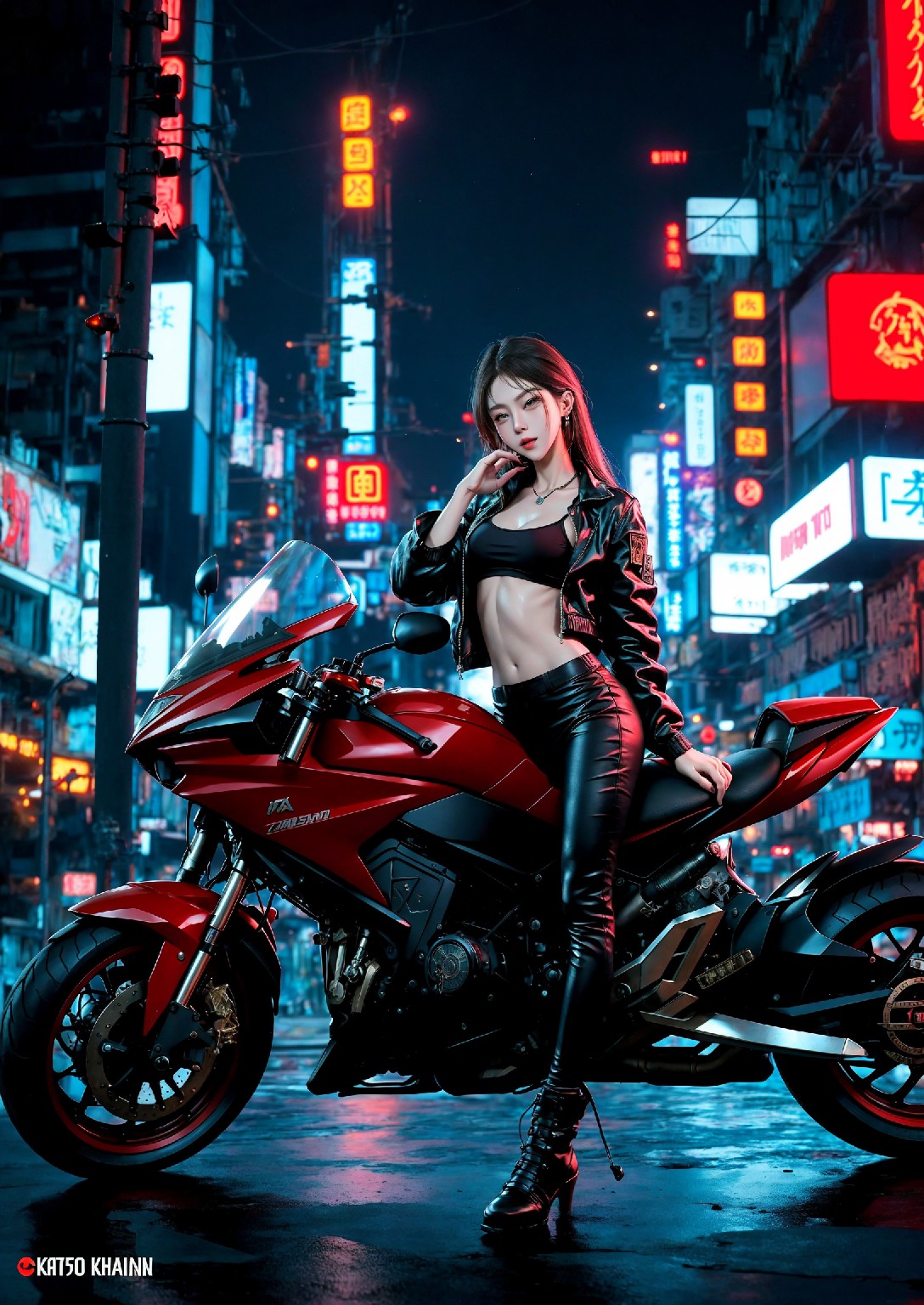 Akira Motorcycle Girl
