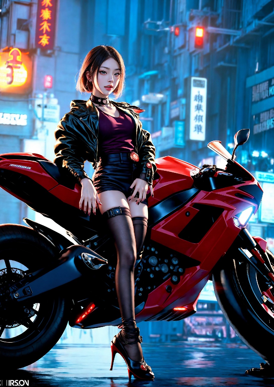 Akira Motorcycle Girl