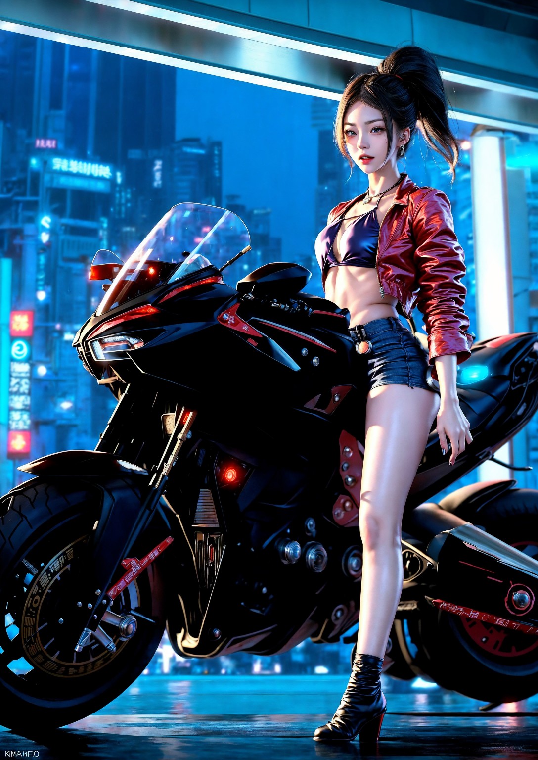 Akira Motorcycle Girl