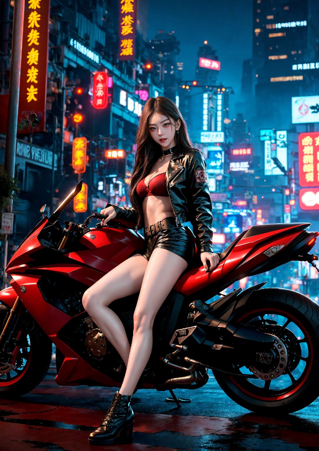Akira Motorcycle Girl