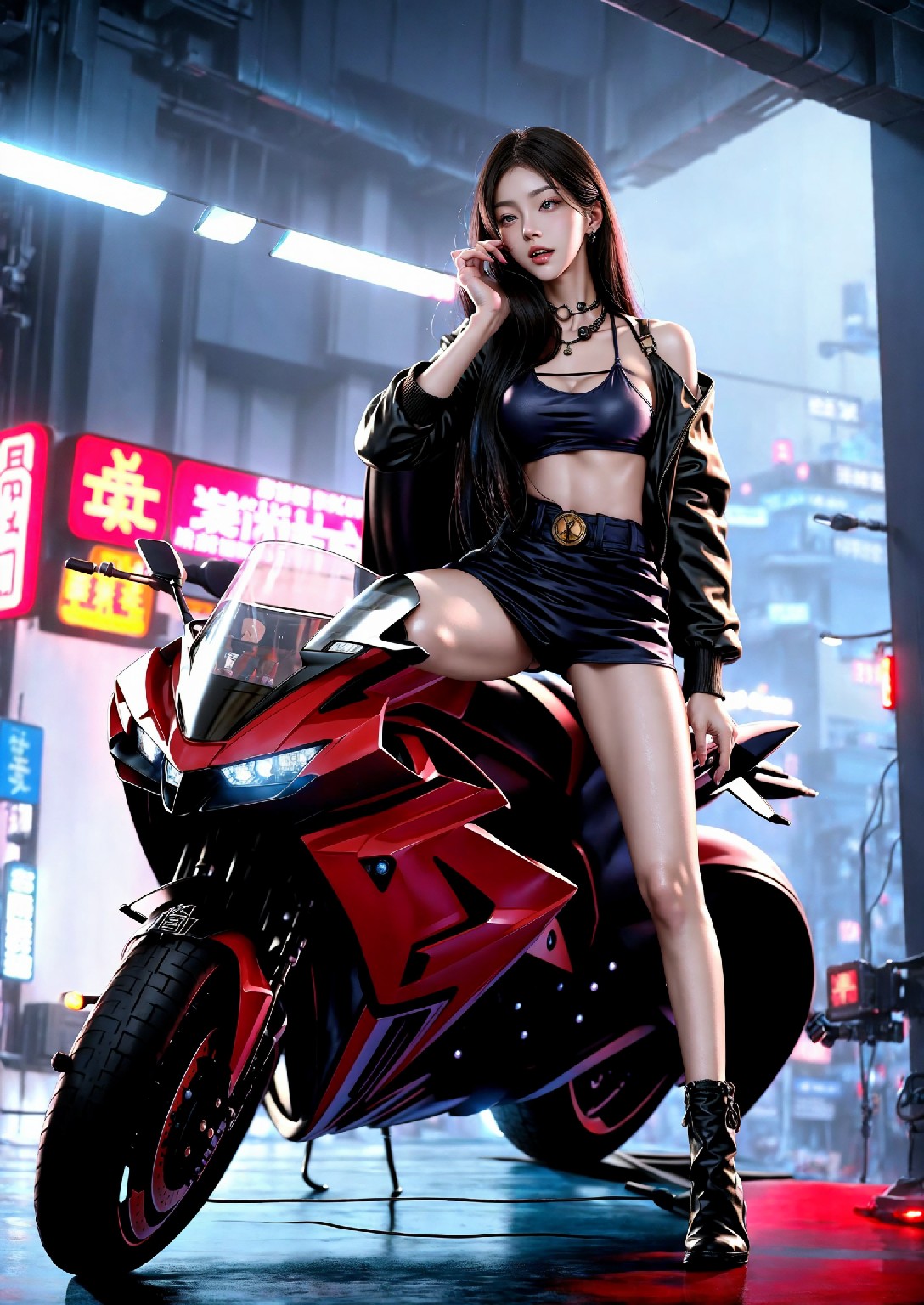 Akira Motorcycle Girl