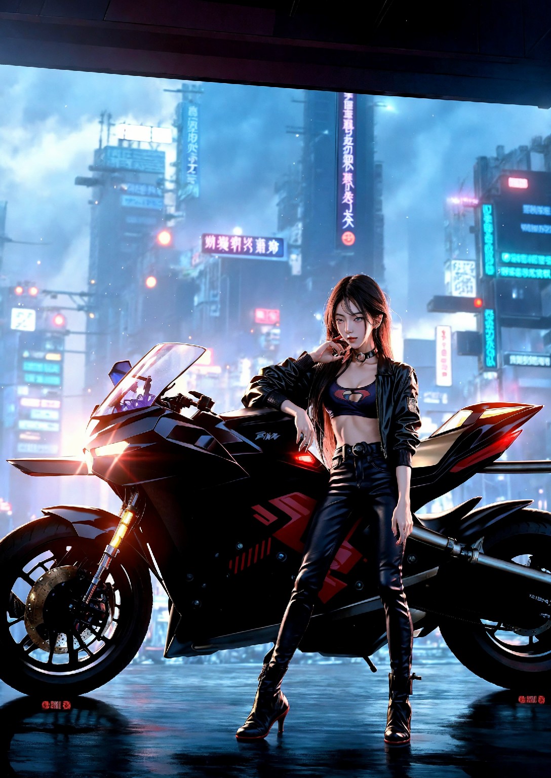 Akira Motorcycle Girl