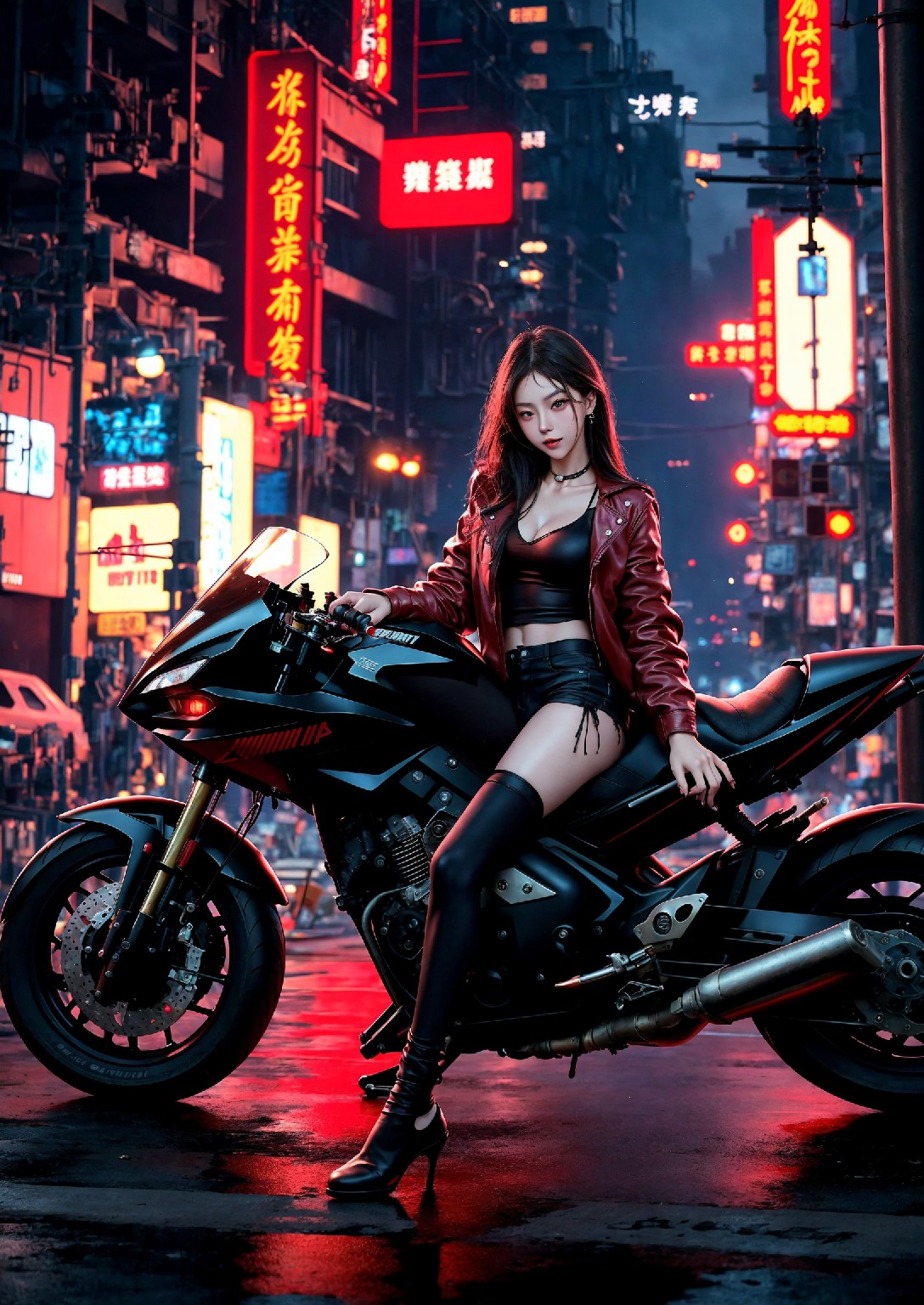 Akira Motorcycle Girl