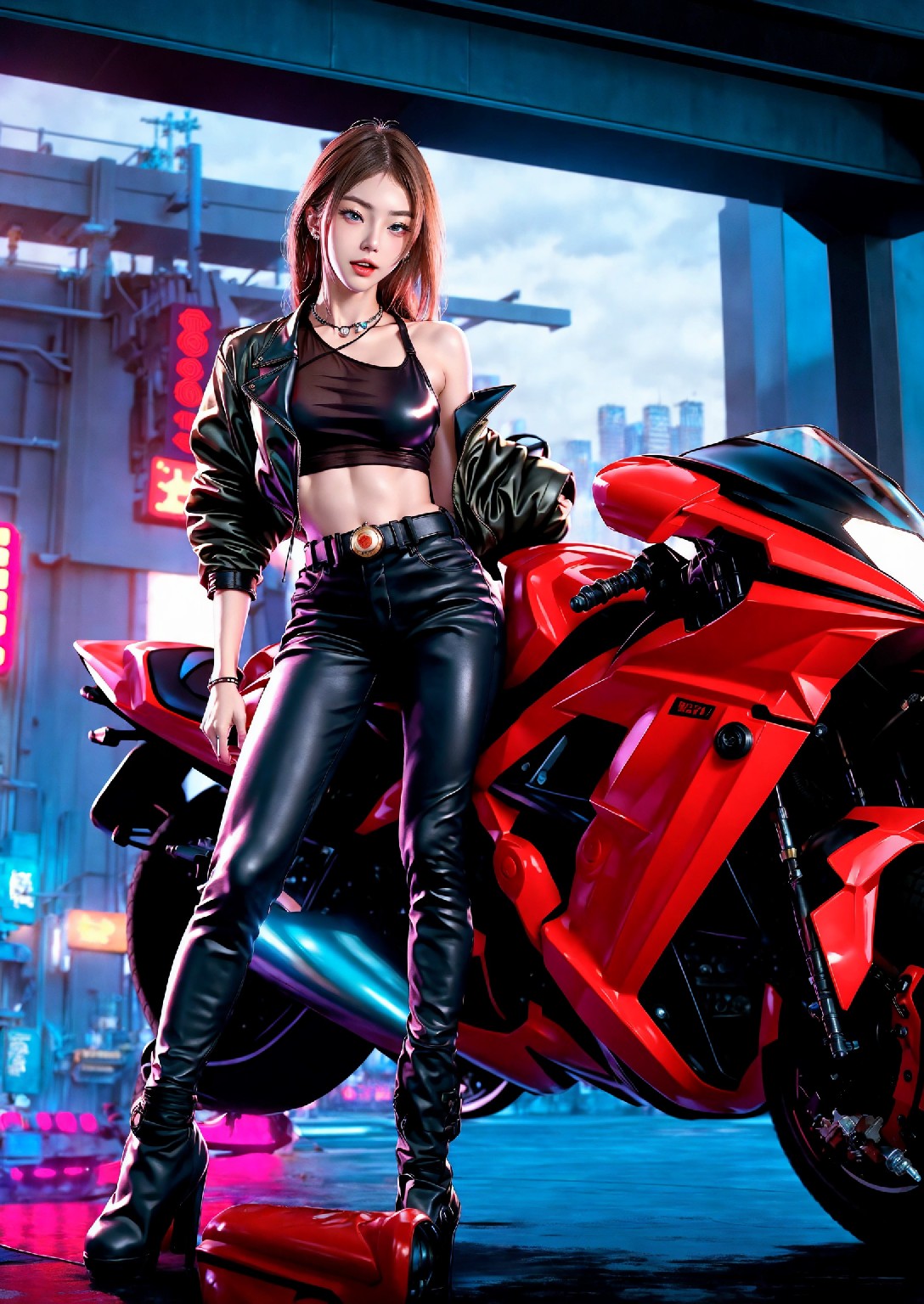 Akira Motorcycle Girl