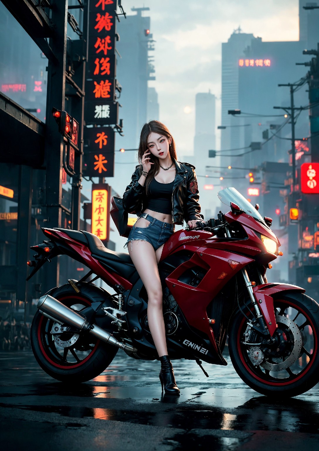 Akira Motorcycle Girl