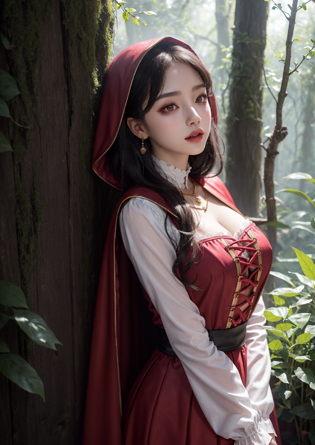 Cute Little Red Riding Hood Girl