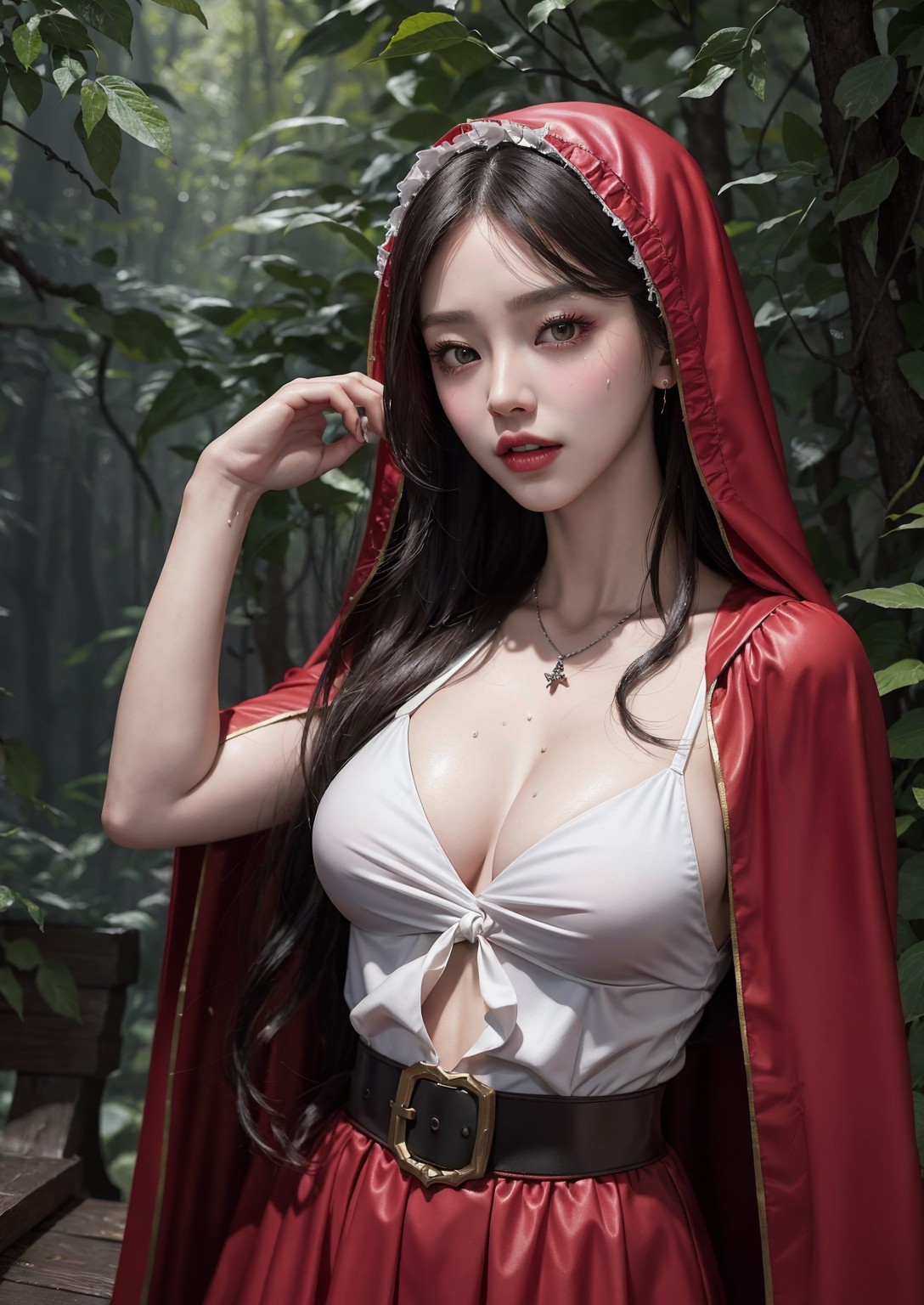 Cute Little Red Riding Hood Girl