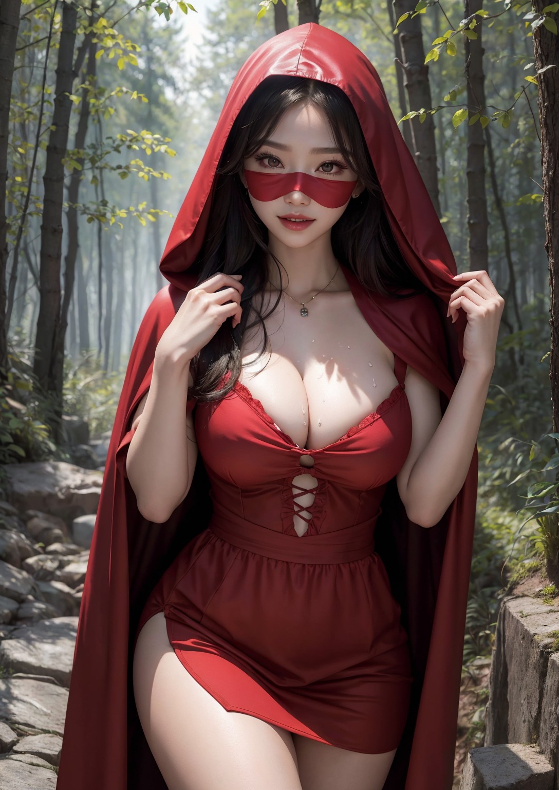 Cute Little Red Riding Hood Girl