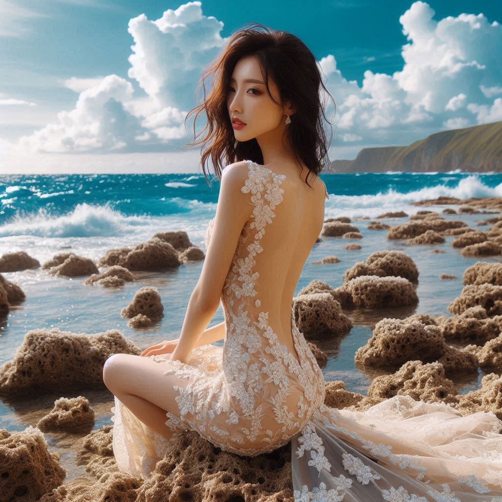 Dress up by the sea