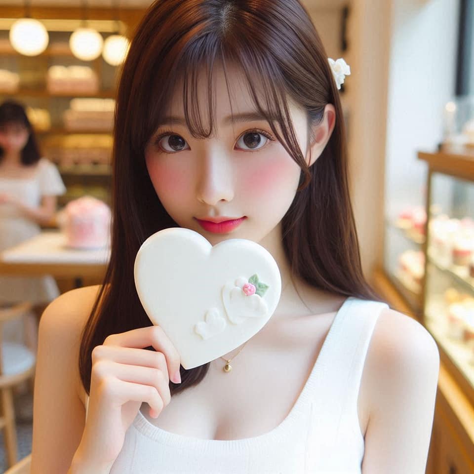 Sister's handmade heart dessert