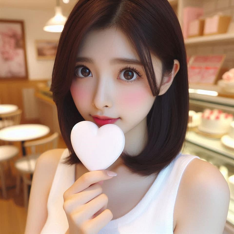 Sister's handmade heart dessert