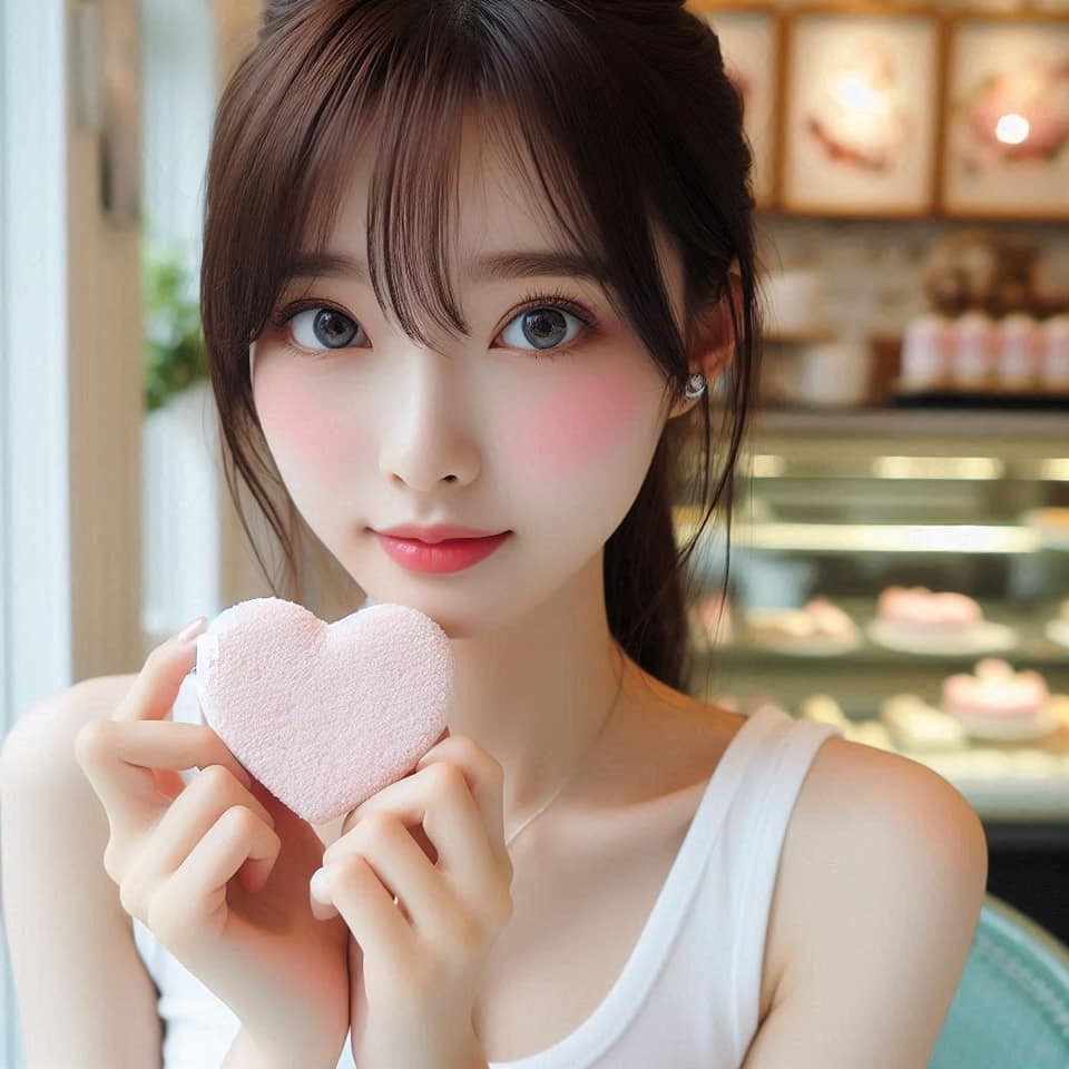 Sister's handmade heart dessert