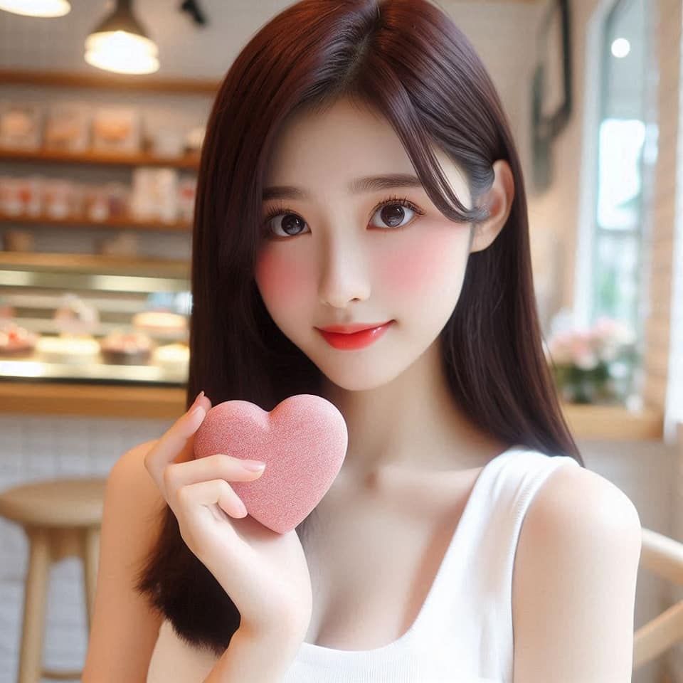 Sister's handmade heart dessert