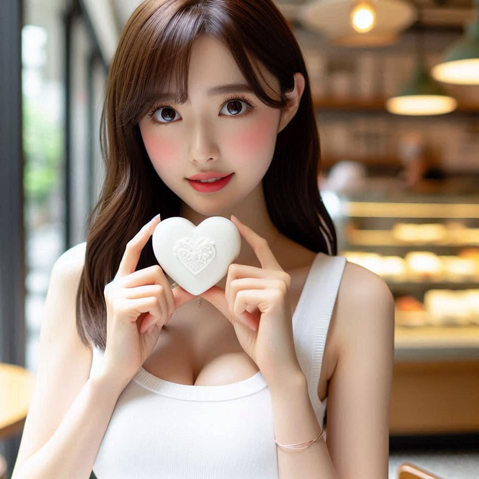 Sister's handmade heart dessert