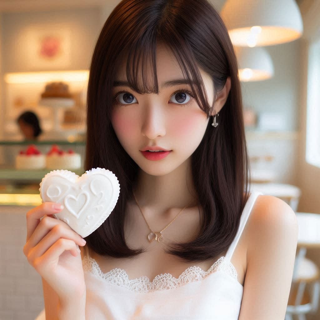 Sister's handmade heart dessert