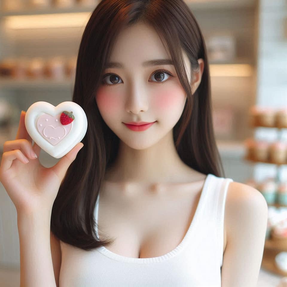 Sister's handmade heart dessert