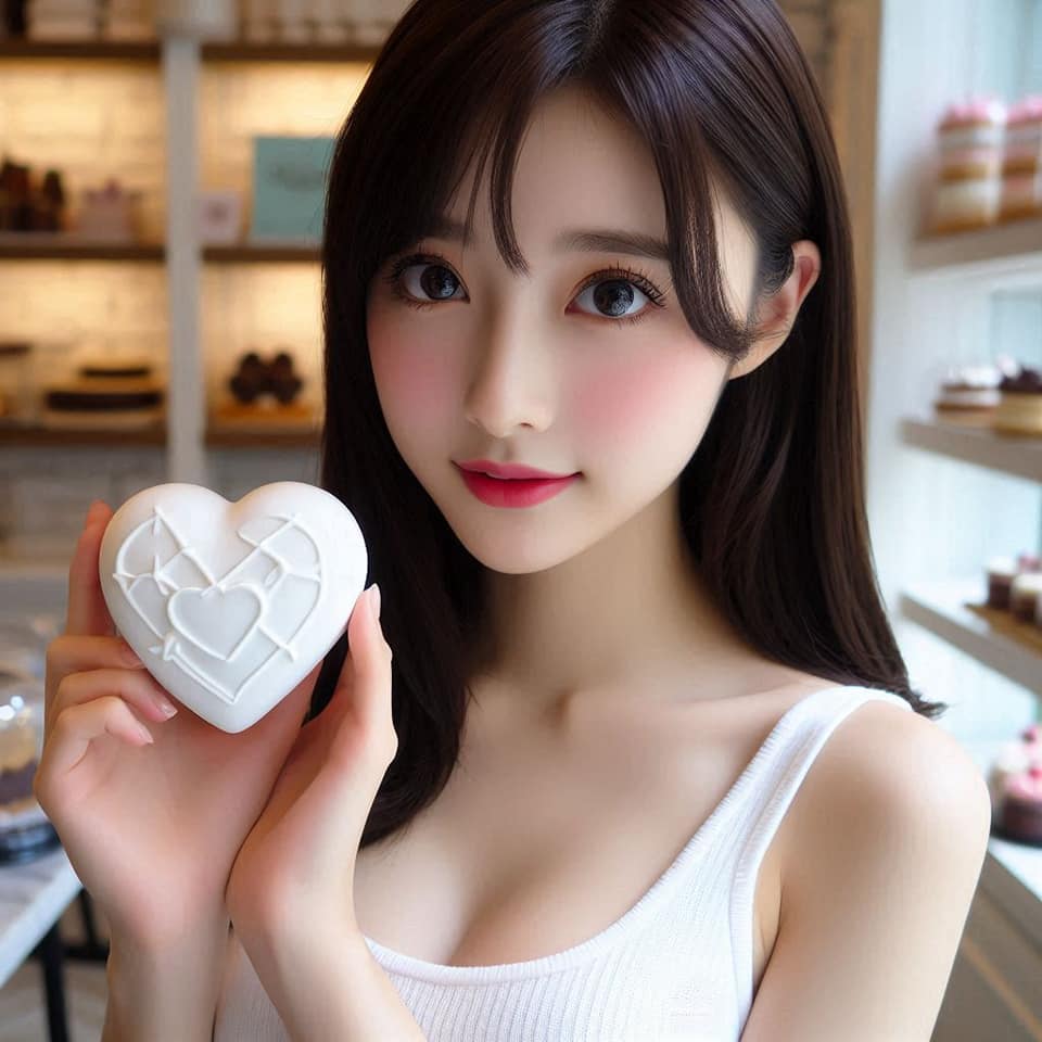 Sister's handmade heart dessert