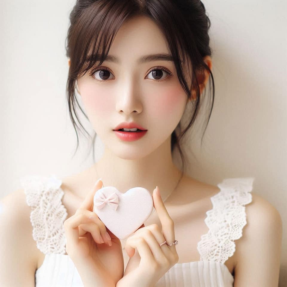 Sister's handmade heart dessert