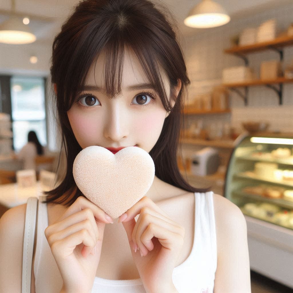 Sister's handmade heart dessert