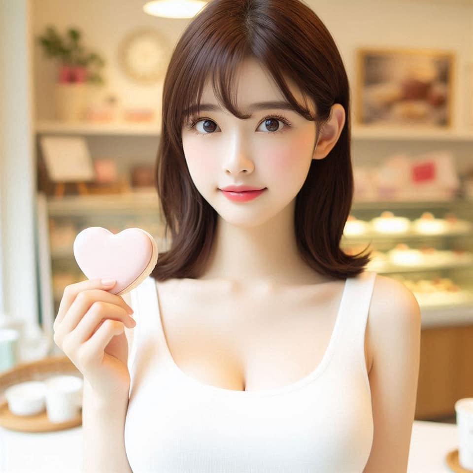 Sister's handmade heart dessert