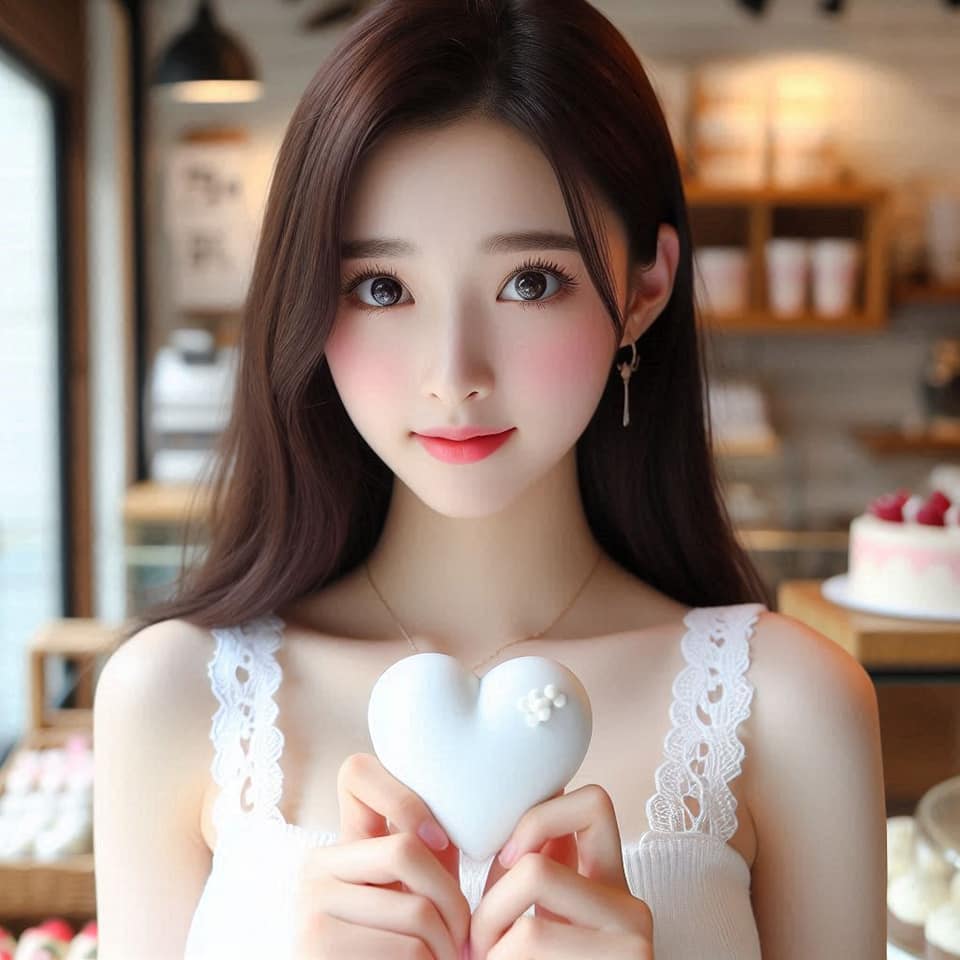 Sister's handmade heart dessert