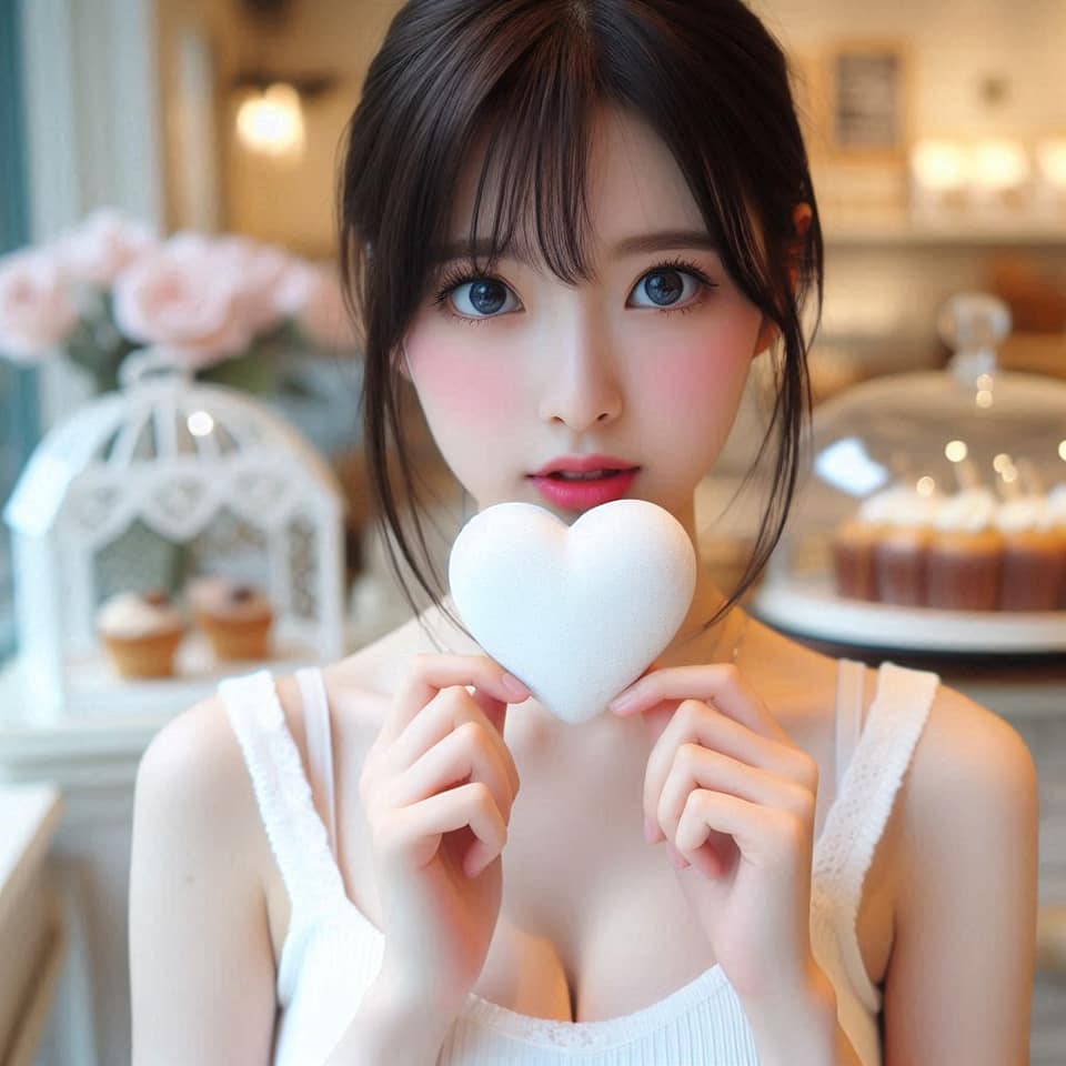 Sister's handmade heart dessert