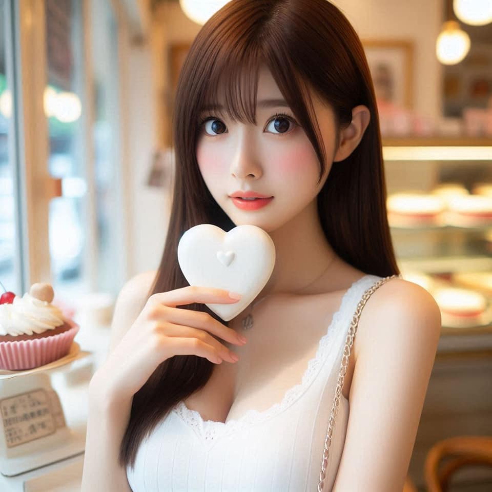 Sister's handmade heart dessert