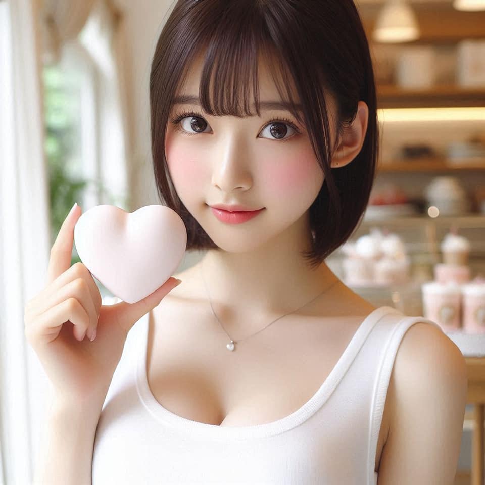 Sister's handmade heart dessert