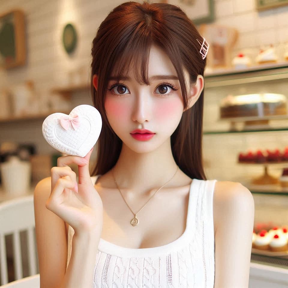Sister's handmade heart dessert