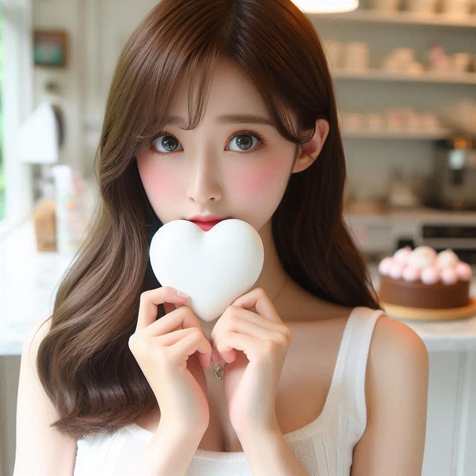 Sister's handmade heart dessert