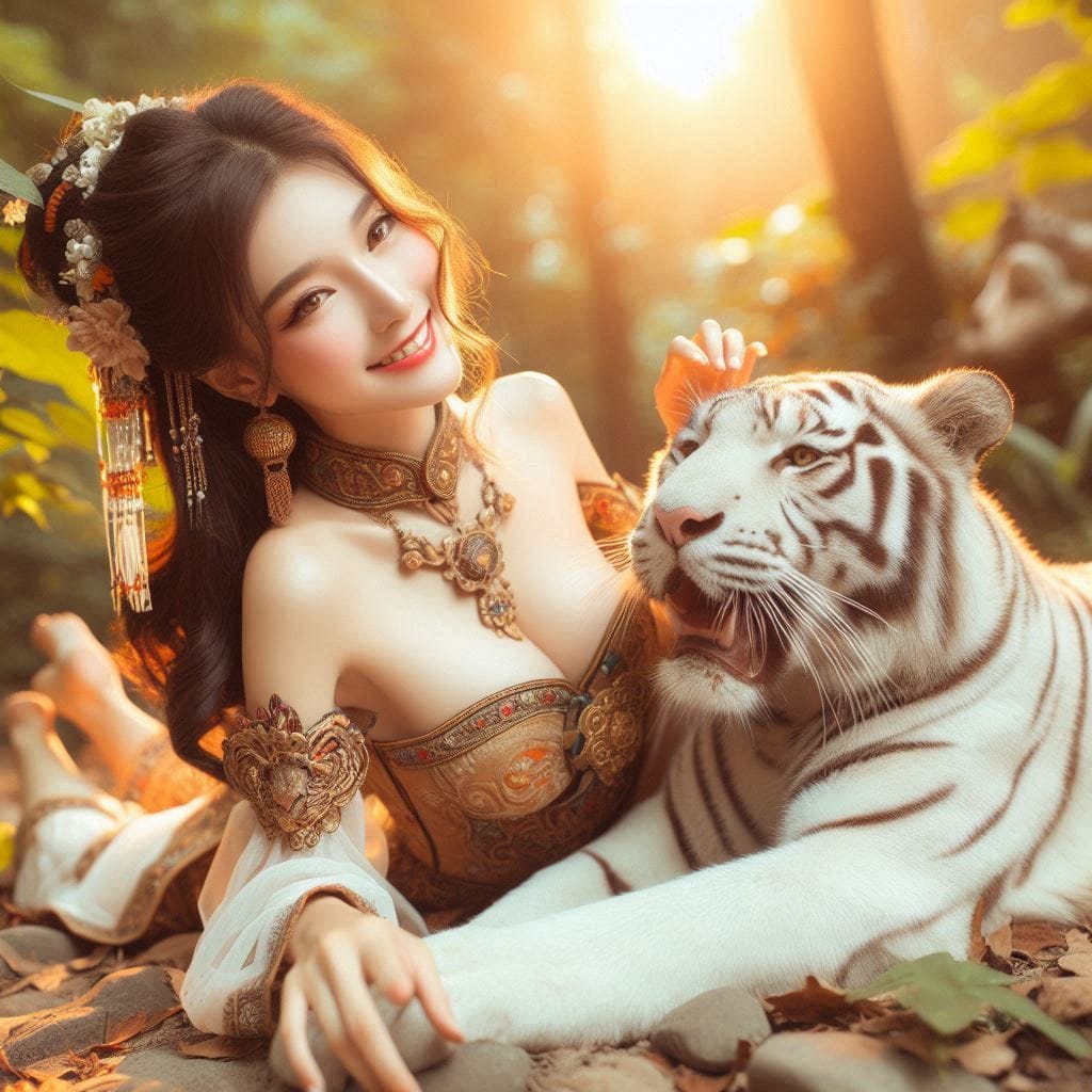 tanning pet white big cat