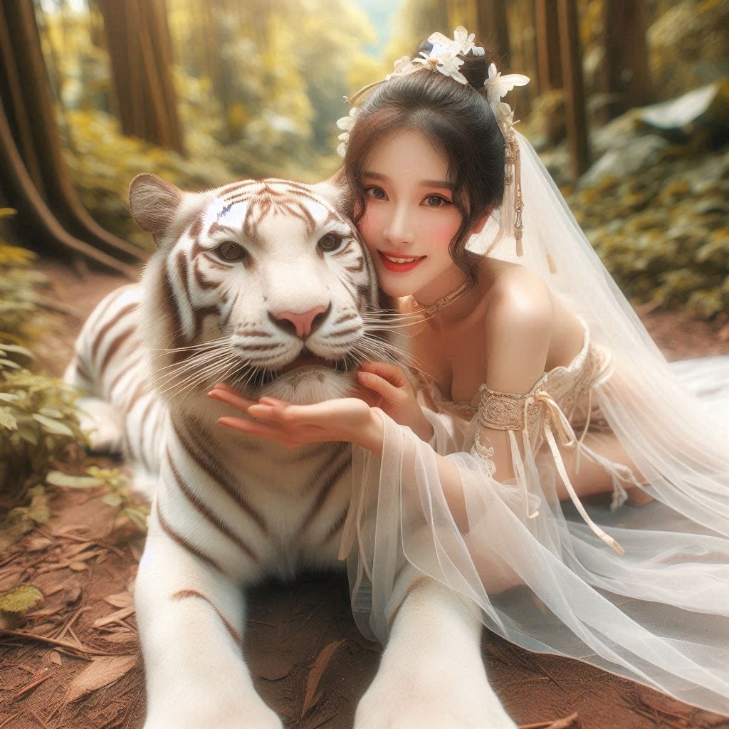 tanning pet white big cat
