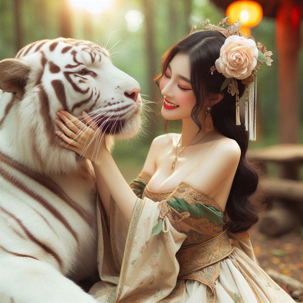 tanning pet white big cat