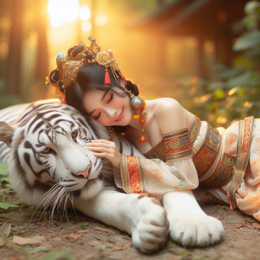 tanning pet white big cat