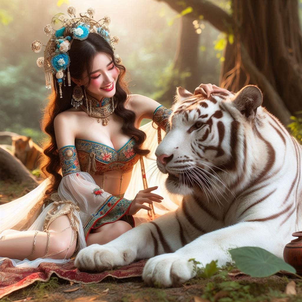 tanning pet white big cat