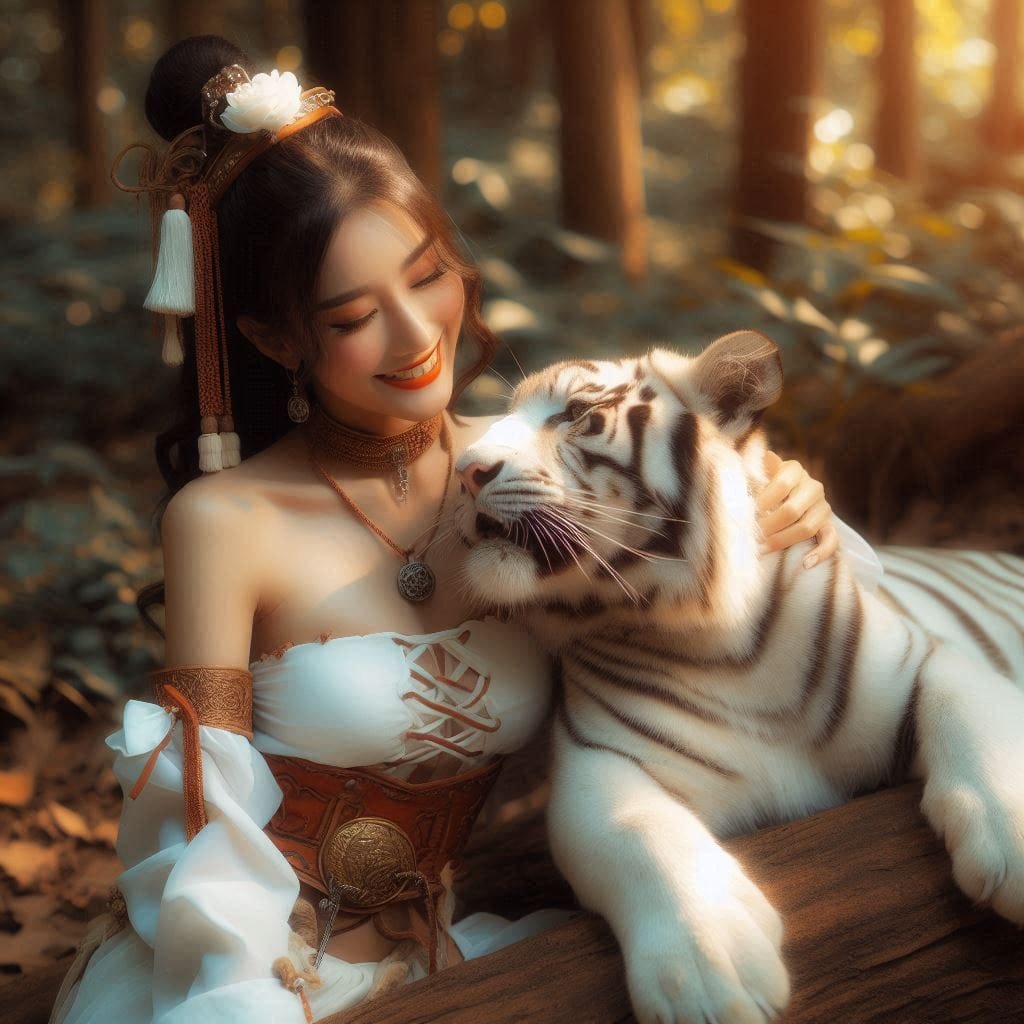 tanning pet white big cat