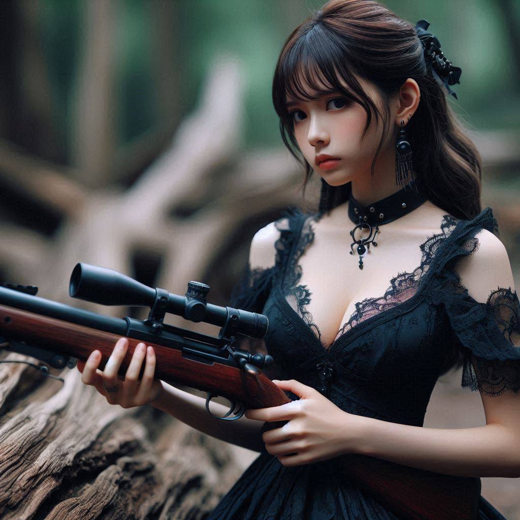 Chesty street girl with a gun.1