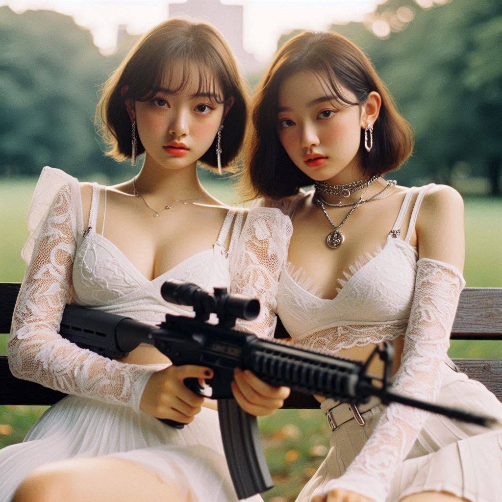 Chesty street girl with a gun.1