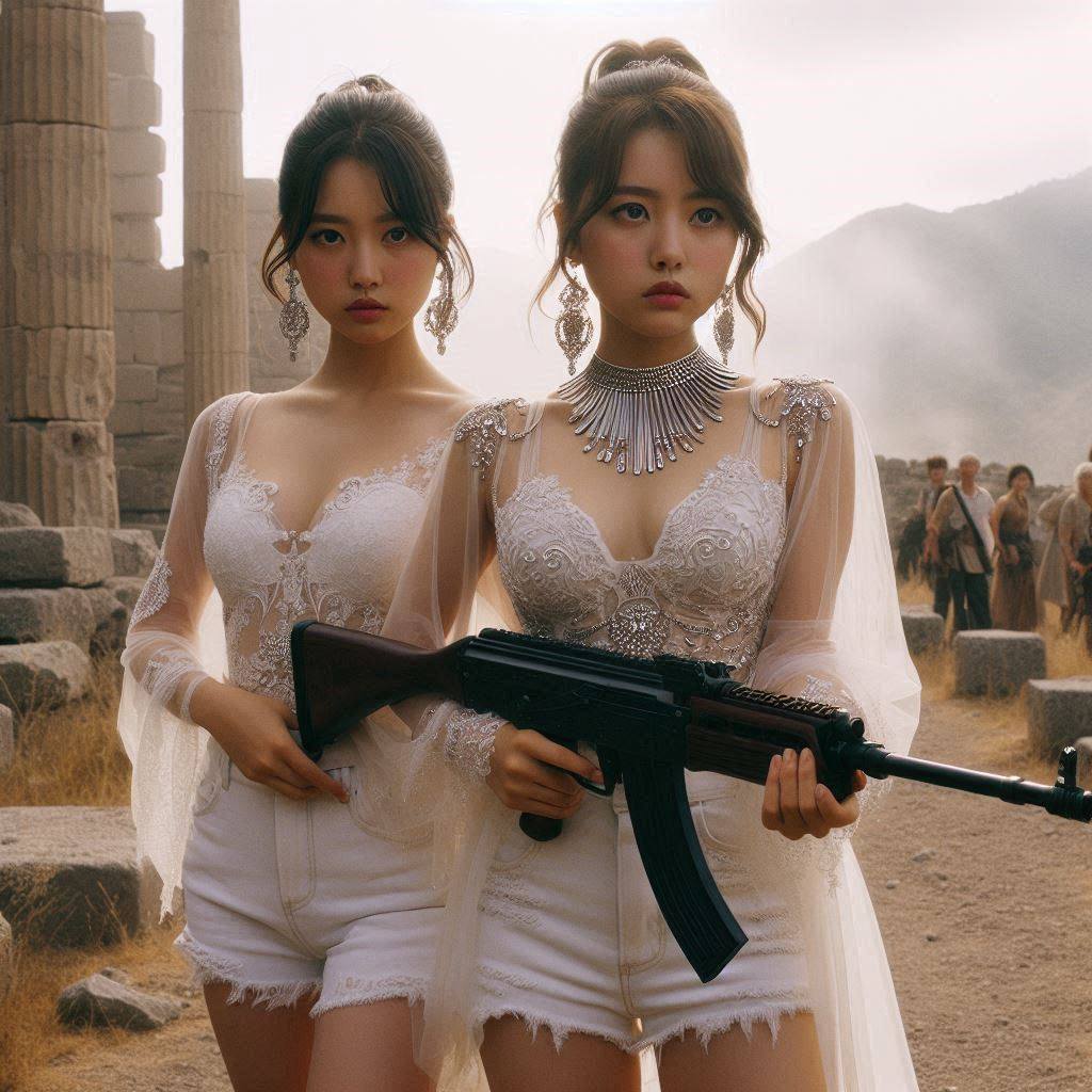Chesty street girl with a gun.1