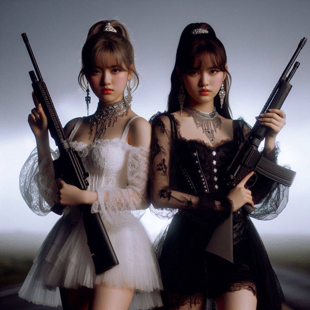 Chesty street girl with a gun.1