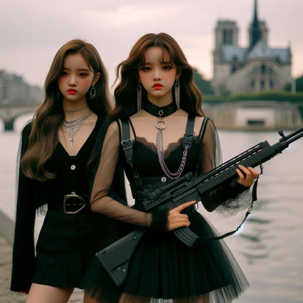 Chesty street girl with a gun.1