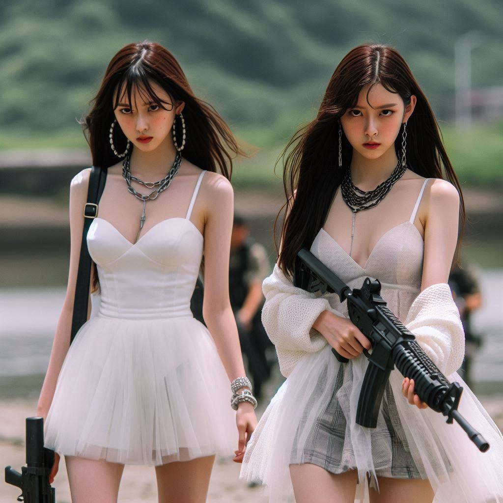 Chesty street girl with a gun.1