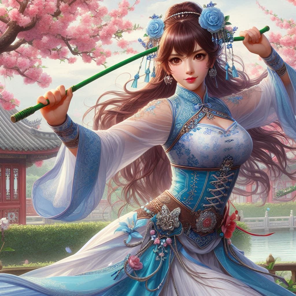 Peach Island Huangrong - Dog Punching Woman