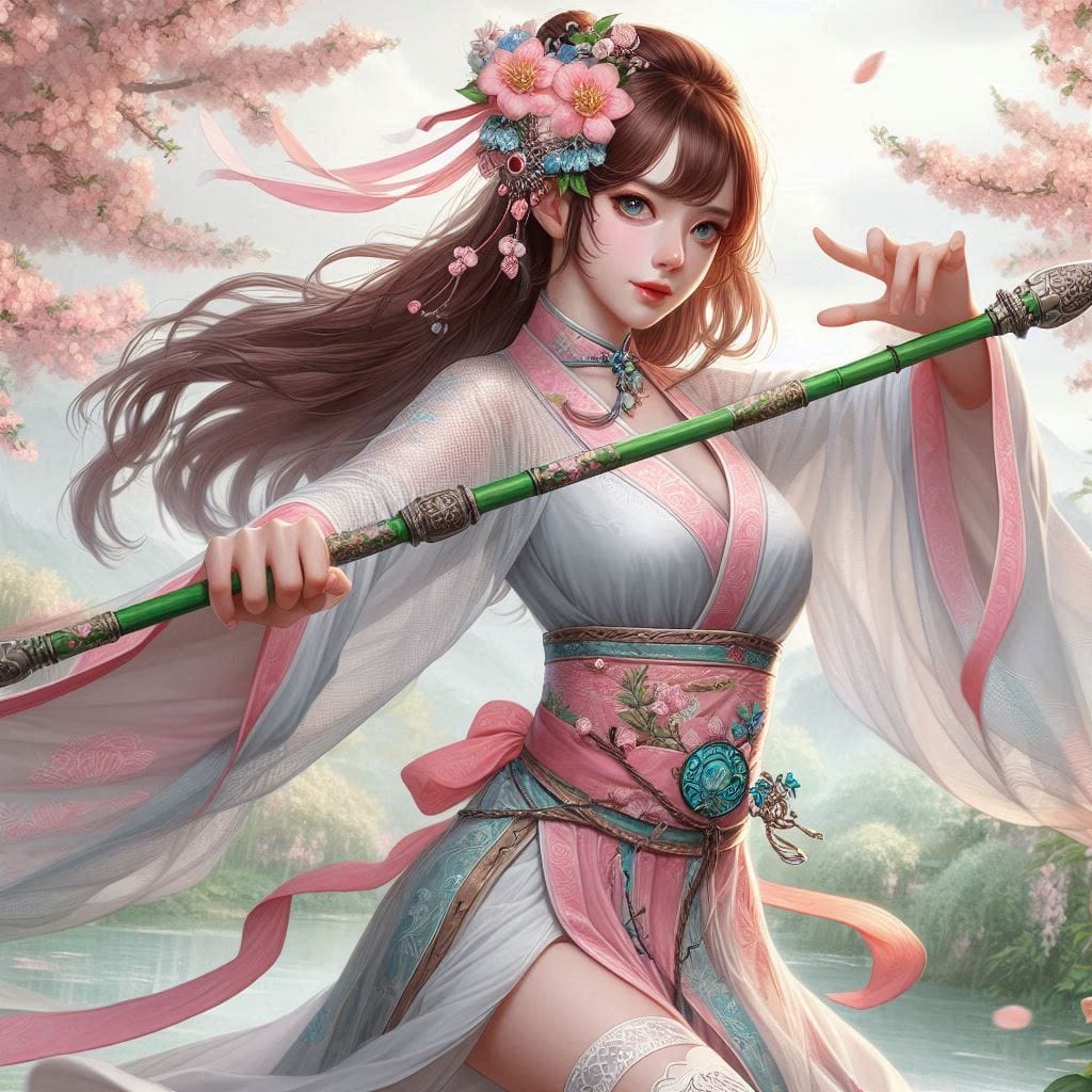 Peach Island Huangrong - Dog Punching Woman