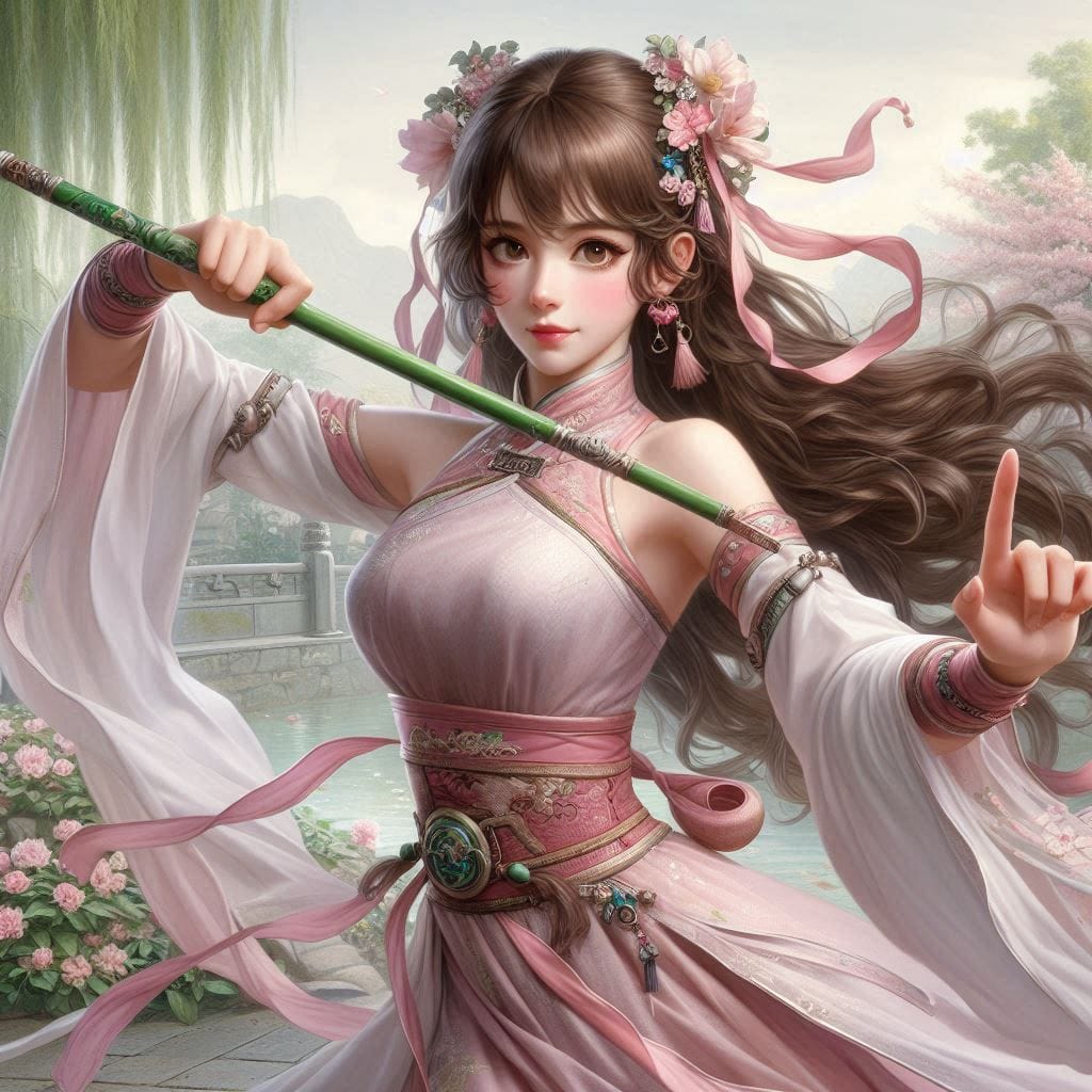 Peach Island Huangrong - Dog Punching Woman