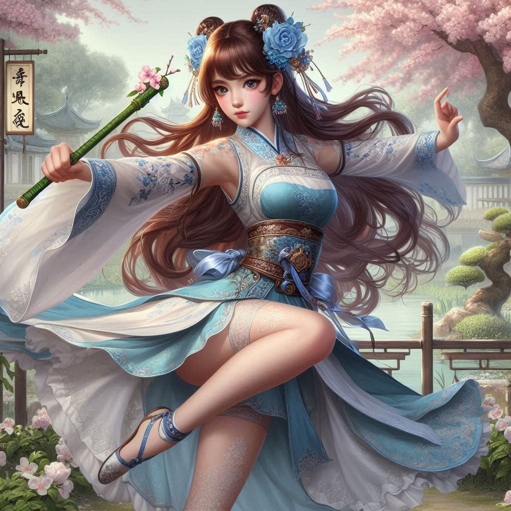 Peach Island Huangrong - Dog Punching Woman