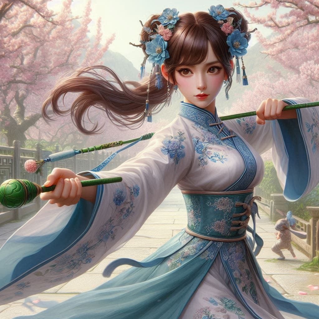 Peach Island Huangrong - Dog Punching Woman